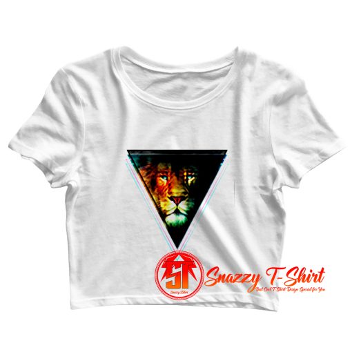 Lion Trippy Crop Top Shirt