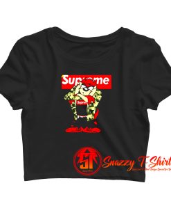 Looney Tunes Taz Supreme Army Jacket Crop Top Shirt