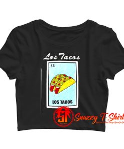 Los Tacos Loteria Mexican Bingo Crop Top Shirt
