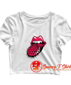 Lounge Spiked Voodoo Tongue Crop Top Shirt
