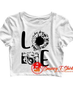 Love Camera Sunflower Crop Top Shirt