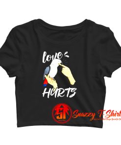 Love Hurts Parrot Crop Top Shirt