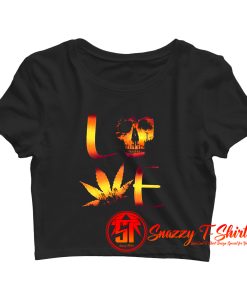 Love Weed Cannabis Crop Top Shirt