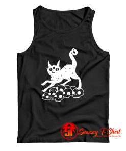 Magic Cat On Skulls Tank Top