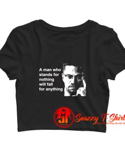 Malcolm X Black Panthers Party Civil Human Rights Crop Top Shirt