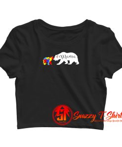 Mama Bear Autism Awareness Crop Top Shirt