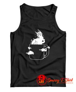 Many Eyed Cat In Coffee Cup Tank Top