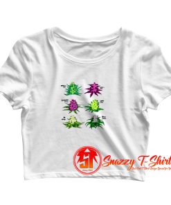 Marijuana and Cannabis Strains Crop Top Shirt