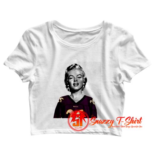 Marilyn Monroe Norma Jeane Wearing Baltimore Ravens Jersey Crop Top Shirt