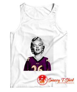 Marilyn Monroe Norma Jeane Wearing Baltimore Ravens Jersey Tank Top