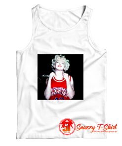 Marilyn Monroe Norma Jeane Wearing Philadelphia 76ers Sixers Jersey Tank Top