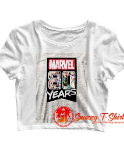 Marvel Comics 80 Years Crop Top Shirt