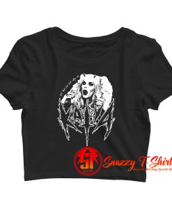 Me Katya Black Metal Crop Top Shirt