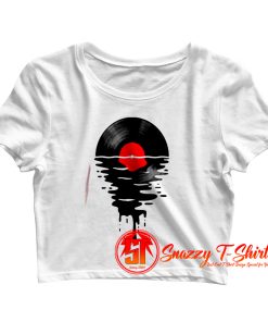 Melting Vinly Graphic Crop Top Shirt