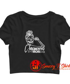 Memento Mori Skeleton Crop Top Shirt