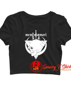 Memento Mori Skull Black Crop Top Shirt