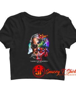 Memories Stan Lee Father Of Marvel Crop Top Shirt