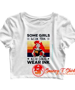 Mermaid tattoo some girls wear pink Crop Top Shirt