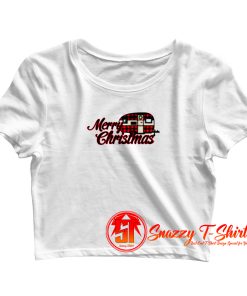 Merry Camping Christmas Crop Top Shirt