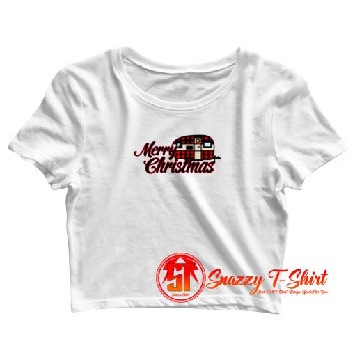 Merry Camping Christmas Crop Top Shirt