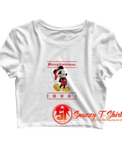 Merry Christmas Mouse Crop Top Shirt