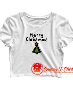 Merry Christmas Tree Crop Top Shirt