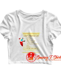 Merry Christmask ugly christmas Crop Top Shirt