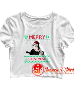 Merry Christmusk Funny Elon Musk Crop Top Shirt