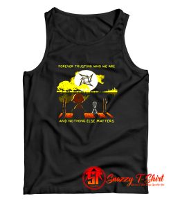 Metallica Snoopy And Charlie Brown Forever Trusting Tank Top