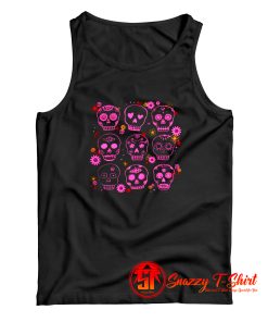 Mexican Pink Sugar Skulls Tank Top