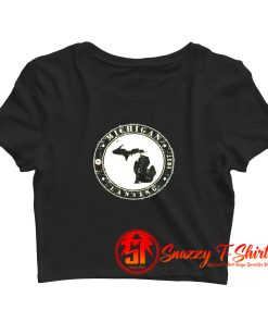 Michigan Lansing Retro Crop Top Shirt