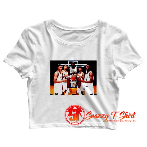 Michigan Wolverines Fab 5 Chris Webber Jalen Rose Juwan Howard Crop Top Shirt