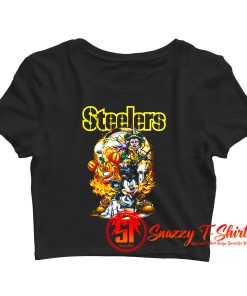 Mickey Mouse Halloween Pittsburgh Steelers Crop Top Shirt