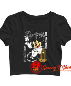 Mickey Mouse LA Dodgers 2020 World Series Champions Crop Top Shirt