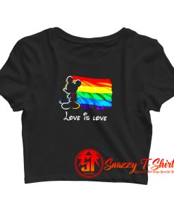 Mickey Mouse Lgbt Pride Love Is Love Crop Top Shirt