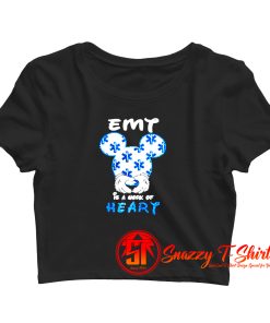 Mickey mouse EMT is a work of heart Crop Top Shirt