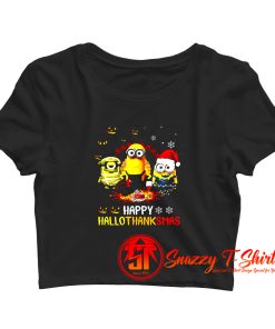 Minions Halloween Christmas Crop Top Shirt