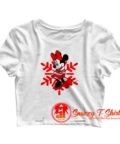 Minnie Mouse Christmas Crop Top Shirt