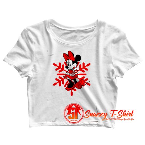 Minnie Mouse Christmas Crop Top Shirt