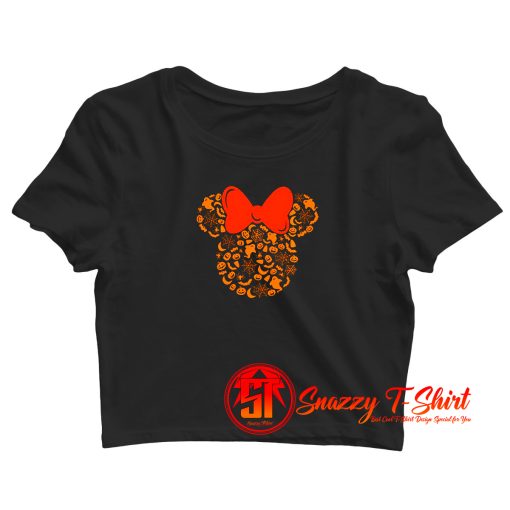 Minnie Mouse Halloween Silhouette Icon Crop Top Shirt