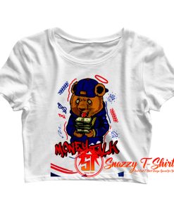 Money Talk Bear Unisex Crop Top Shirt
