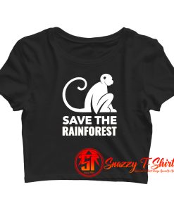 Monkey save the rainforest Crop Top Shirt