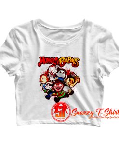 Monster Babies Horror Cartoon Halloween Crop Top Shirt