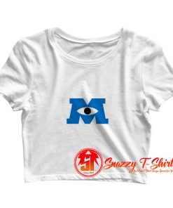 Monsters Emblem Crop Top Shirt