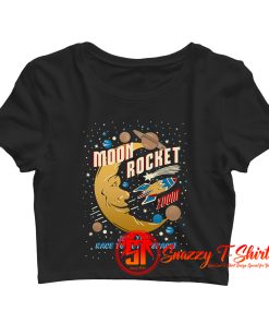 Moon Rocket Vintage Crop Top Shirt