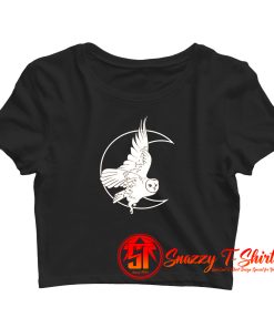 Moon Witch Barn Owl Crop Top Shirt