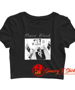Moose Blood Graphic Crop Top Shirt