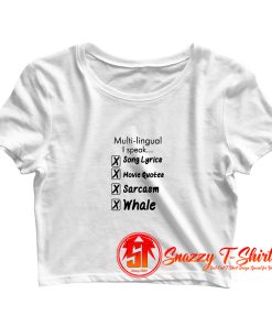 Multilingual song lyrics Crop Top Shirt