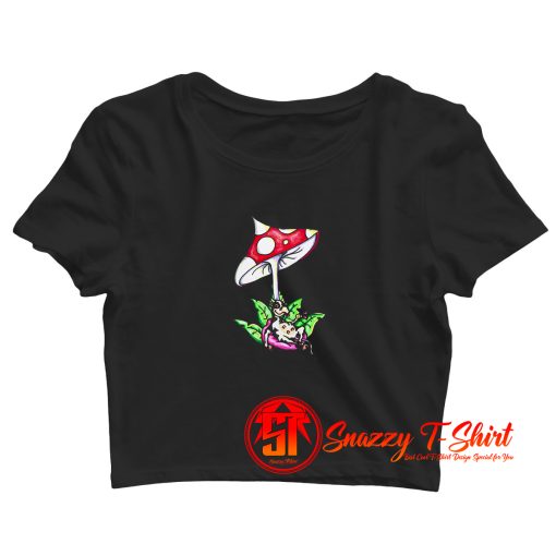 Mushroom Cow Sleep Crop Top Shirt