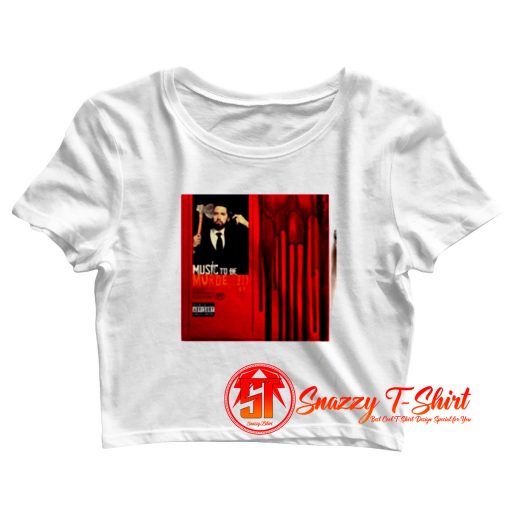 Music To Be Murdered By Cover Album Crop Top Shirt